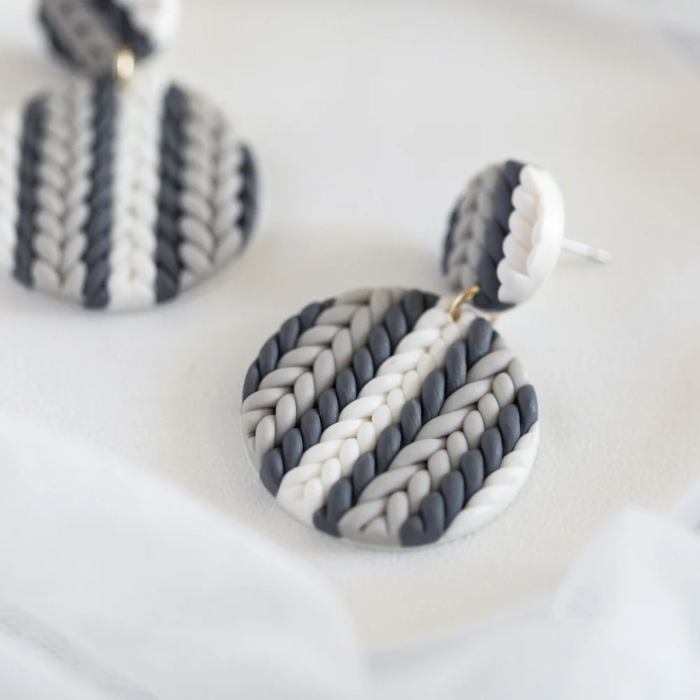 Cozy Knit Earrings - Picture 4 of 7